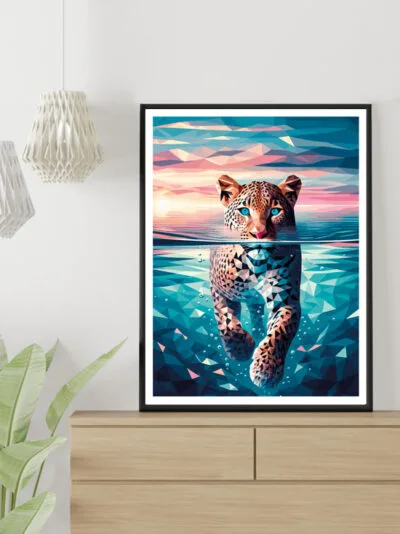 Affiche léopard - poster léopard pelage tacheté décoration