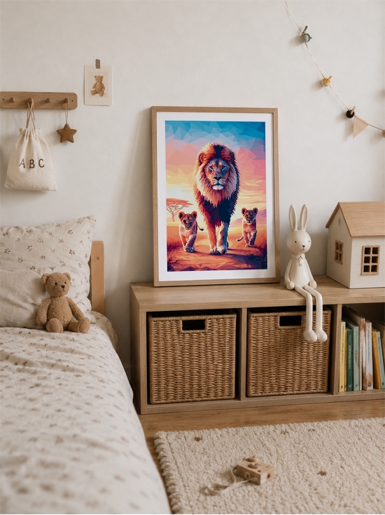Affiche Lion et ses Lionceaux – Image 3