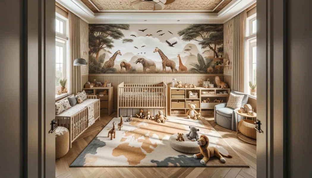 chambre bébé safari