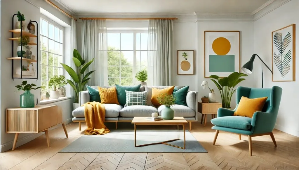 exemple salon scandinave