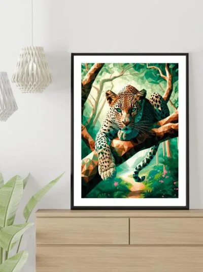 Affiche léopard - poster léopard décoration salon et bureau