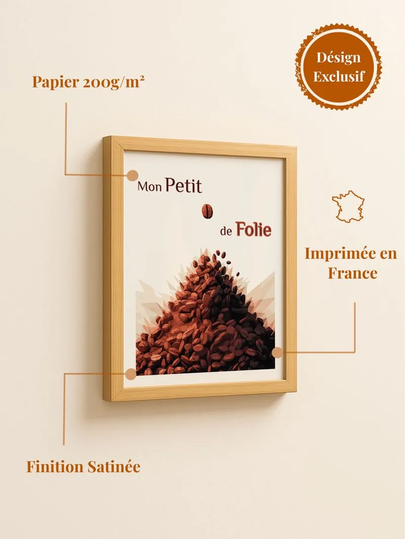 Poster café - affiche illustration café style graphique