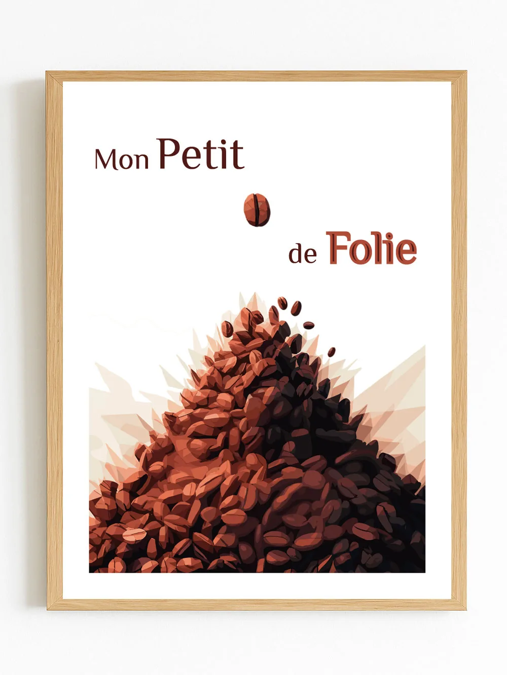 Affiche café grains - poster illustration café décoration cuisine