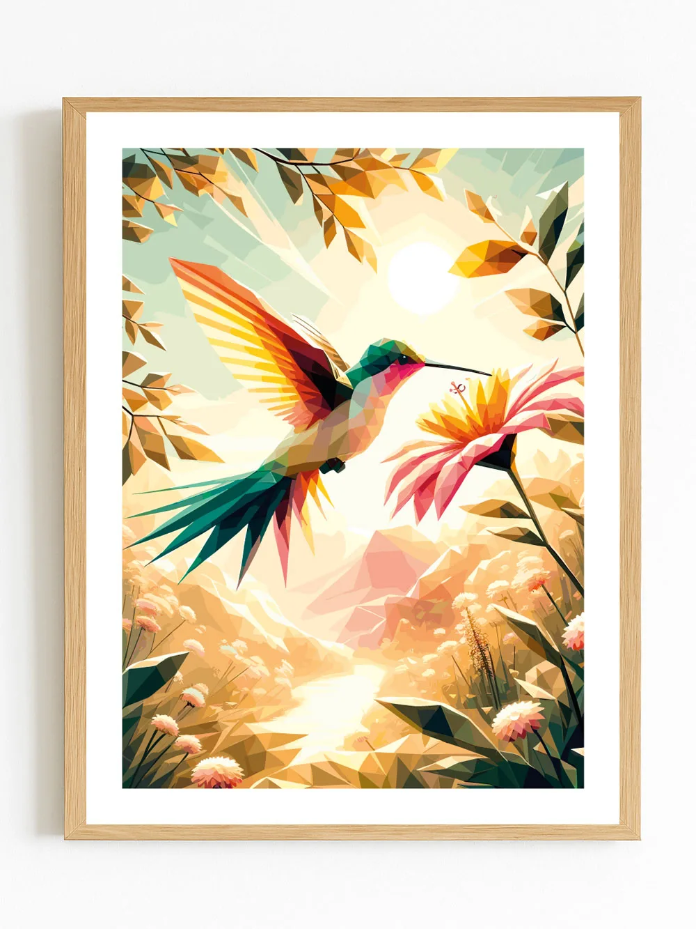 Affiche colibri - poster oiseau tropical couleurs éclatantes