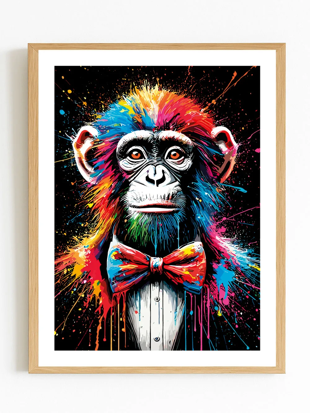 Affiche gorille - poster singe peinture style artistique