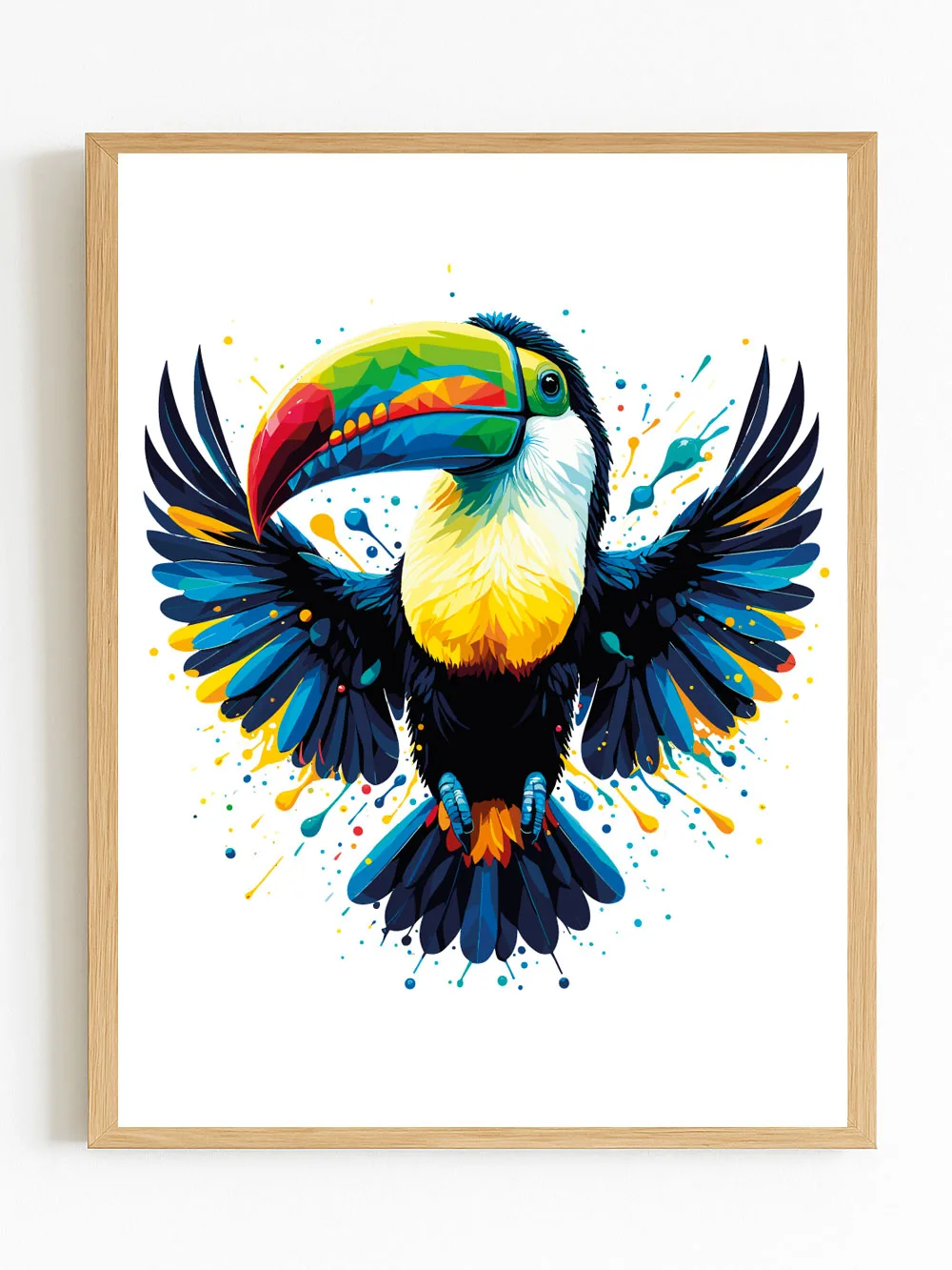 Affiche toucan - poster oiseau tropical bec coloré décoration