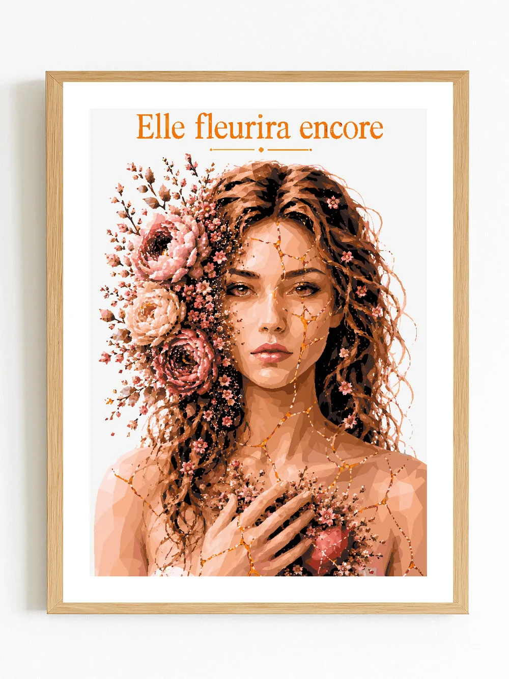 Affiche Femme Florale Kintsugi
